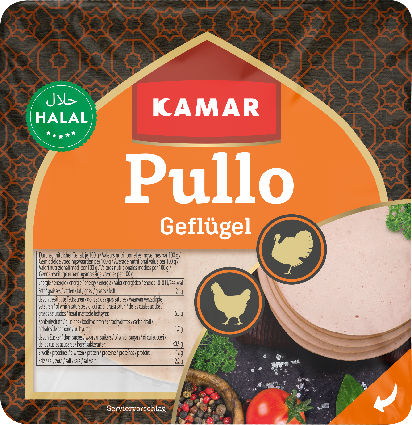 Meemken Kamar Halal Gefluegelfleischwurst Packshot 01 Kopie